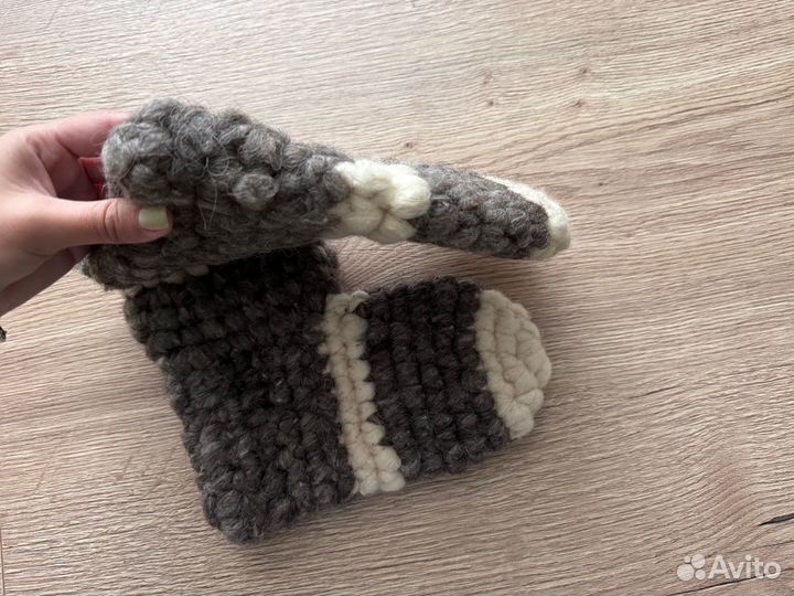 Носки шерстяные вязаные
