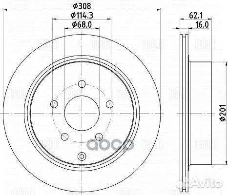 Диск тормозной Nissan Murano (02) /Infinity FX