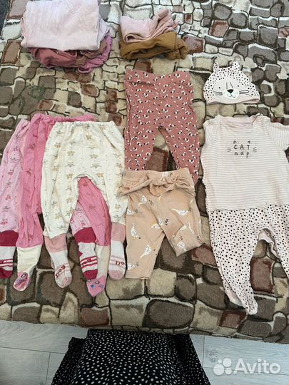 Вещи для девочки пакетом 62,68,74