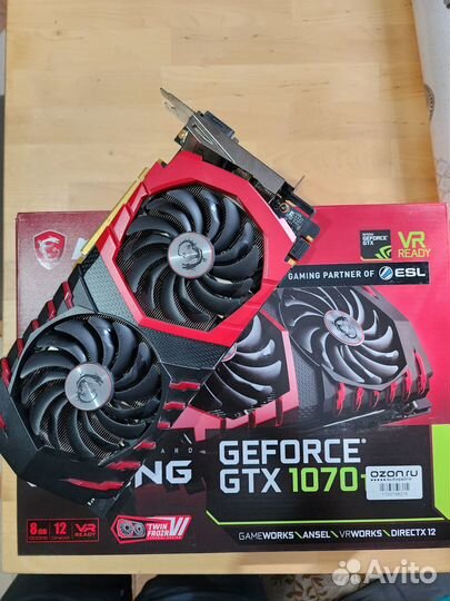 Видеокарта MSI GTX 1070 ti 8gb