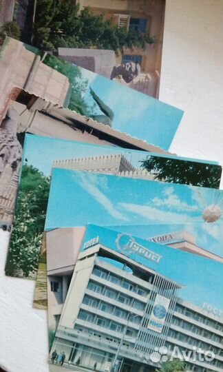 Открытки, конверты, телеграммы, тур. схемы, карты