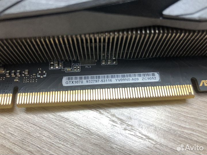 Видеокарта asus ROG strix GTX 1070 8gb