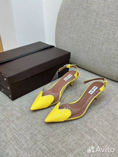 Босоножки#туфли-лодочки с откр.пяткой Prada