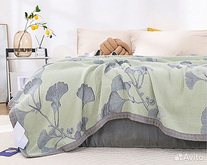 Плед 230х250 см покрывало из 100% хлопка