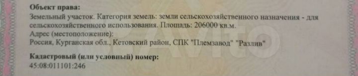 Участок 20,6 га (СНТ, ДНП)