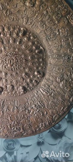 Старинное большое блюдо. Картуш. Людовик 14