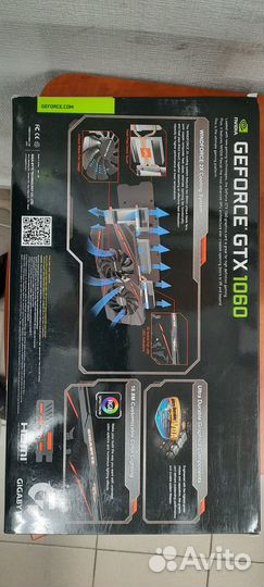 Коробка от видеокарты geforce GTX1060 3gb