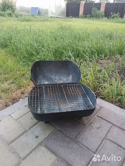 Печь для казана уличная, коптильня г/к