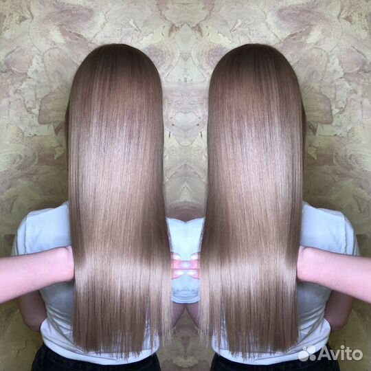 Кератиновое выпрямление, ботокс волос, прикорневой