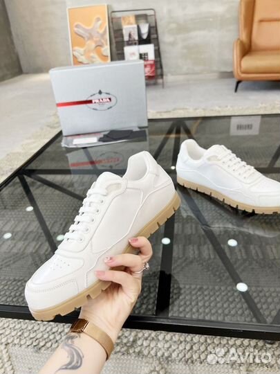Кроссовки мужские кожаные Prada