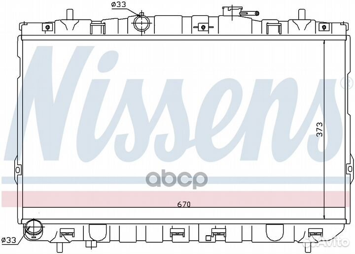 Радиатор hyundai elantra XD 1.6/1.8 M/T 00- 674