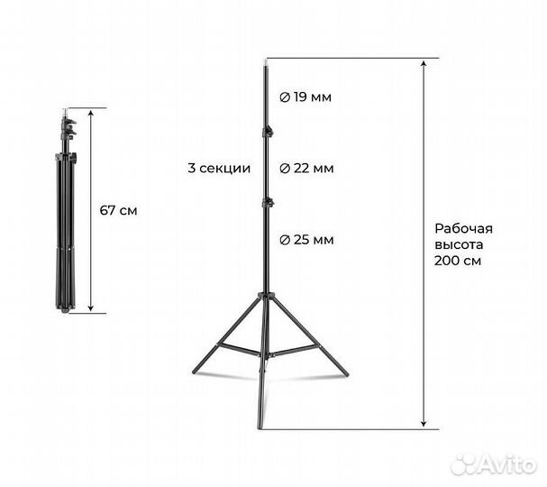 Комплект постоянного света Raylab RL-LED60 светоди