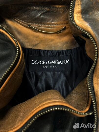 Кожаная куртка Dolce & Gabbana оригинал