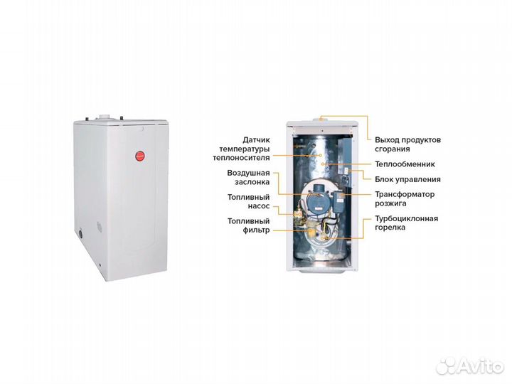 Котёл дизельный напольный двухконтурный kiturami t