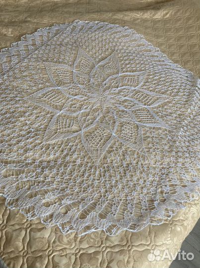 Скатерть вязаная спицами СССР