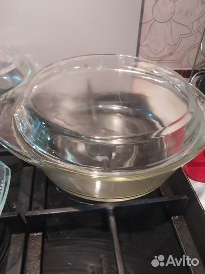 Кастрюли стеклянные огнеупорные