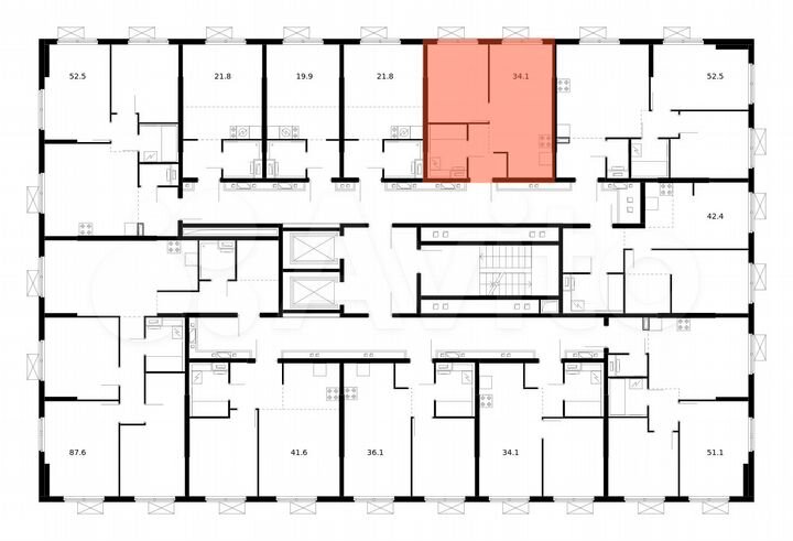 1-к. квартира, 34,1 м², 16/16 эт.