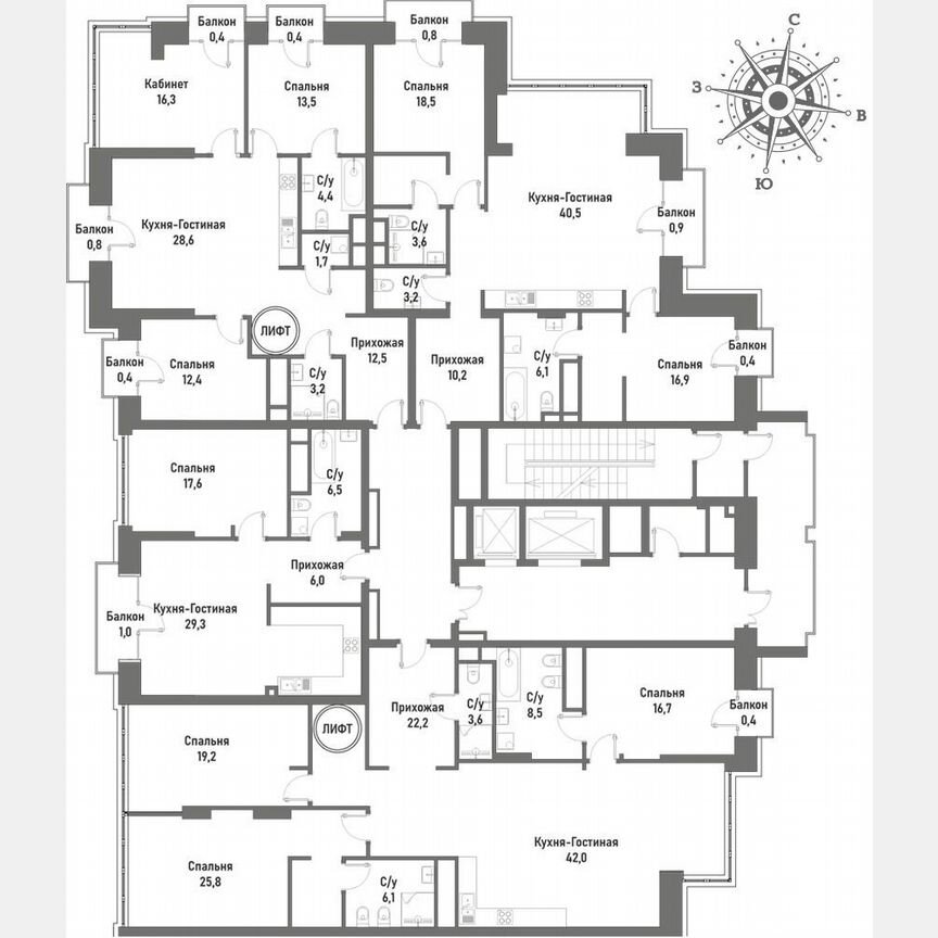 2-к. квартира, 102,1 м², 15/15 эт.