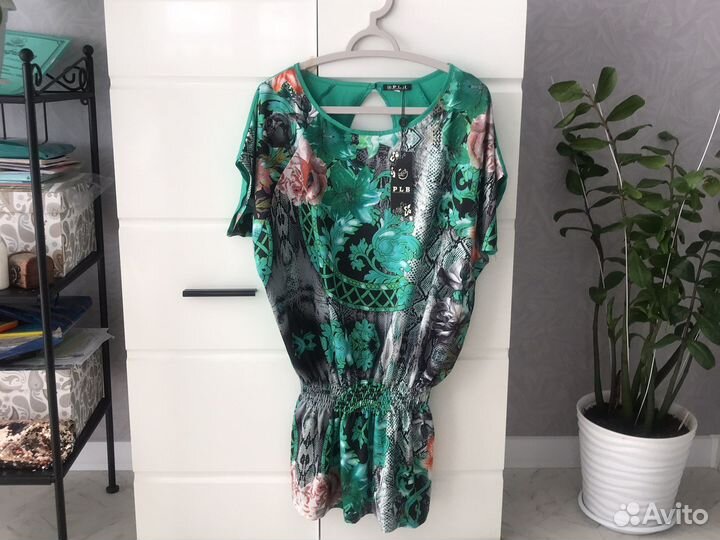 Платье.Зелёная туника