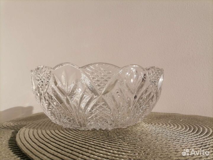Хрустальный салатник хрустальная ваза СССР