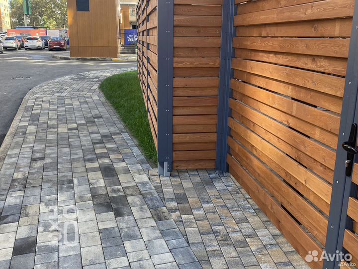 Тротуарная плитка, брусчатка, бордюры