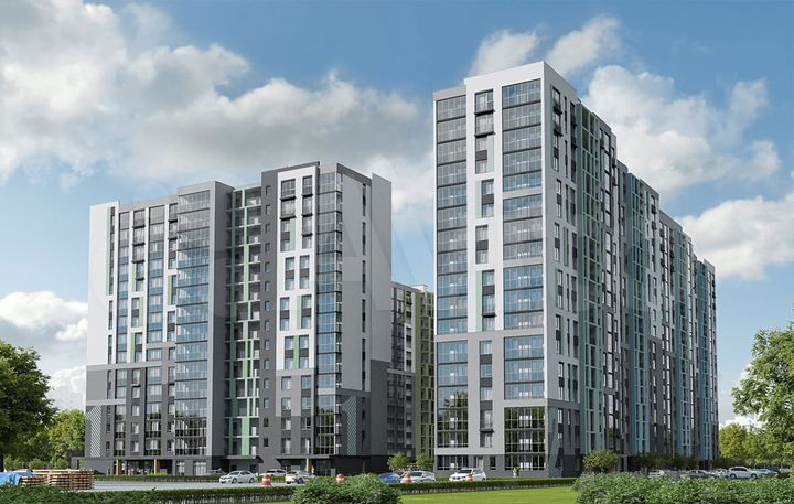 2-к. квартира, 64,3 м², 7/17 эт.