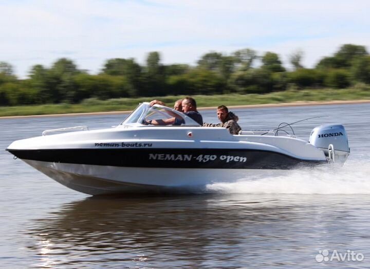 Новый открытый катер Неман 450 Open в наличии