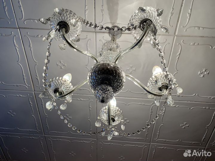 Люстра хрустальная. Чехословакия