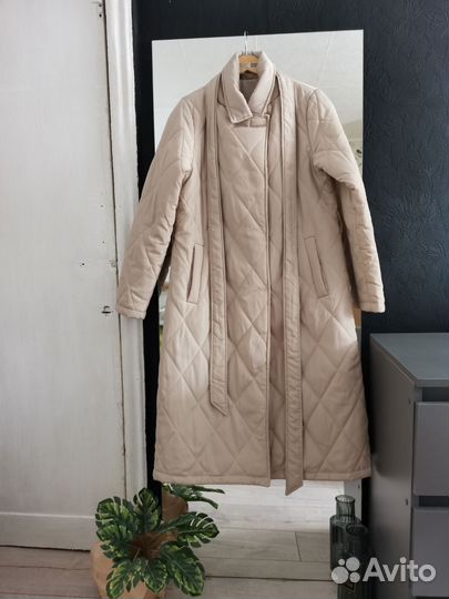 Пальто плащ женский стеганый