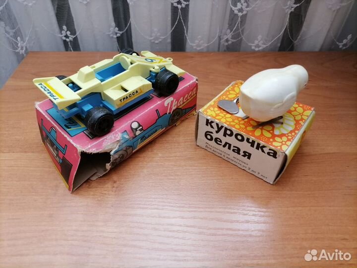 Игрушки СССР машинка и цыпленок