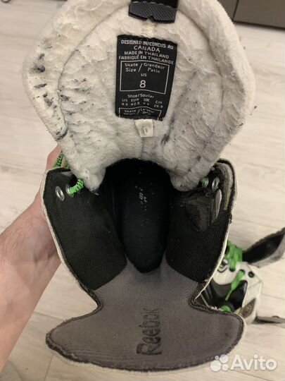 Коньки хоккейные reebok white k 8D