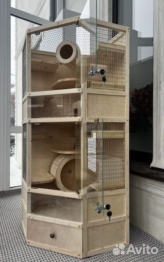 Витрина клетка большая для шиншилл дегу хорьков