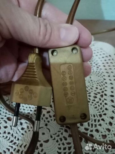 Лампа настольная с кожаным абажуром, Германия