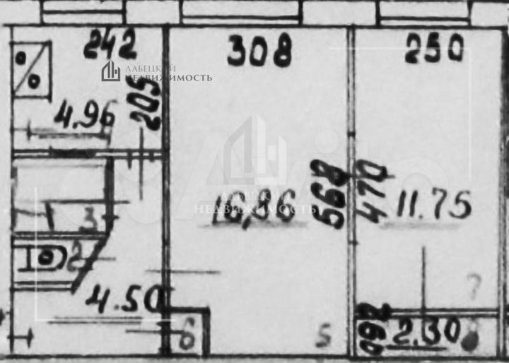 2-к. квартира, 44,2 м², 1/5 эт.