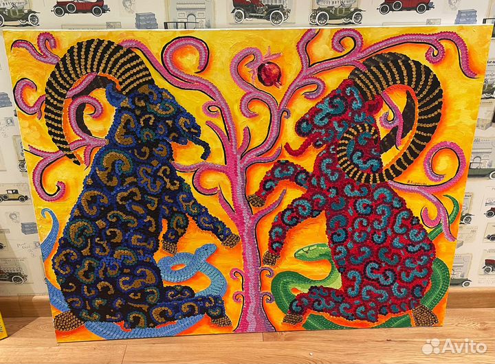 Картина холст маслом фактурная