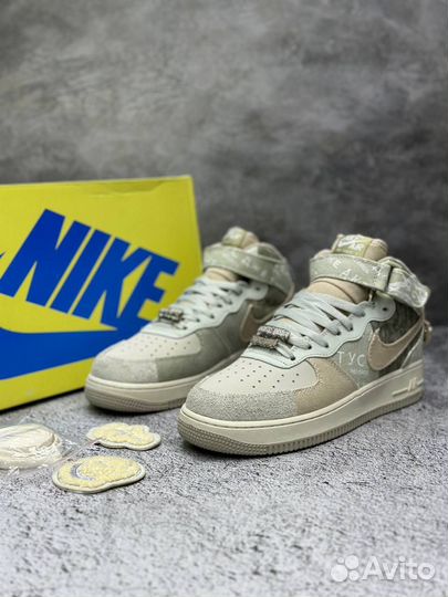 Кроссовки зимние nike AIR force 1 кактус джек