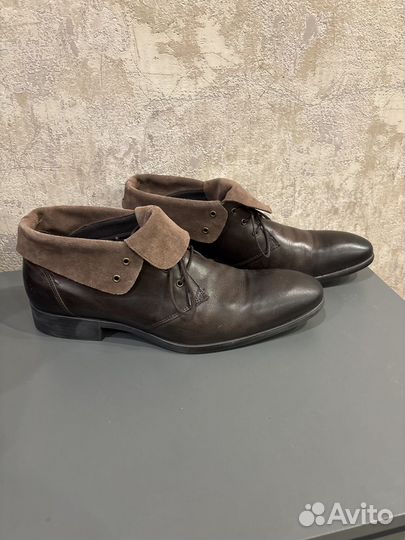 Туфли ботинки мужские 44, коричневые, кожа