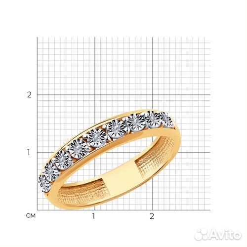Кольцо Diamant из золота, 51-210-00798-1, р.17,5