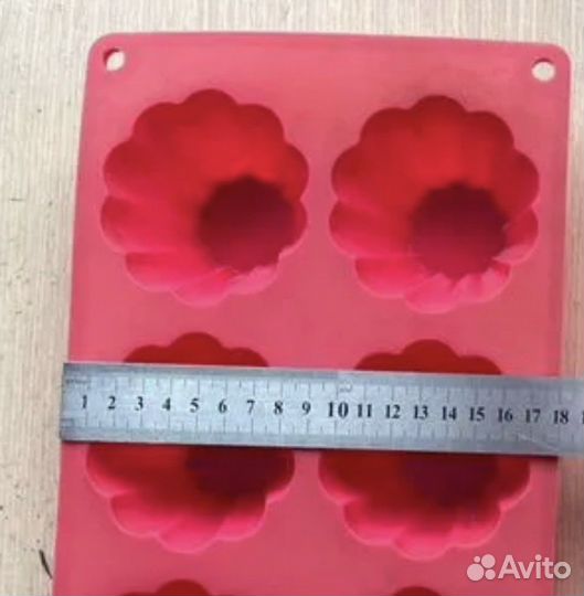 Форма для выпечки силиконовая на 6 формочек