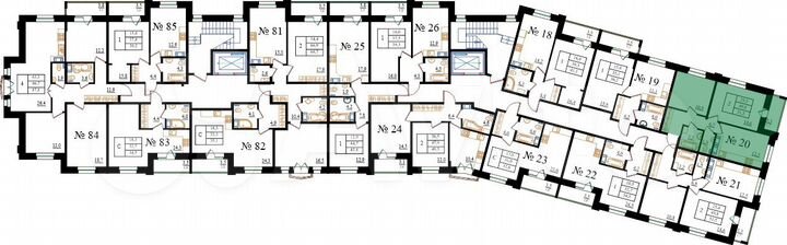2-к. квартира, 51,5 м², 3/8 эт.