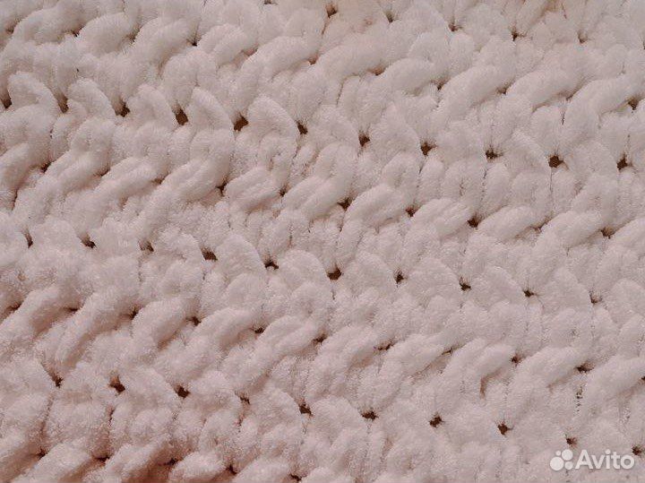 Плед детский плюшевый вязанный