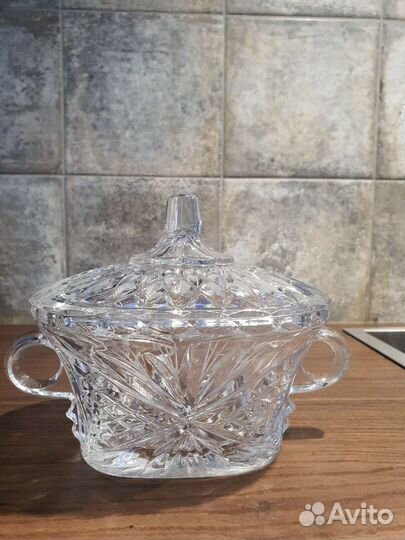 Хрусталь СССР. Сахарница.Салатница.Фруктовница