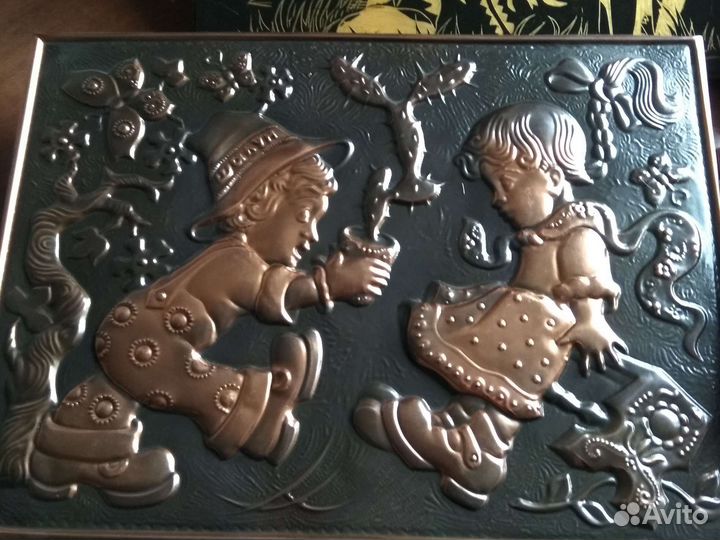 Картины панно дерево чеканка СССР