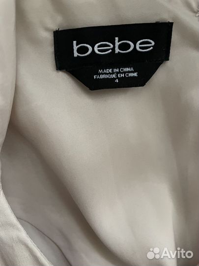 Bebe XS платье лён футляр