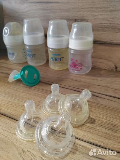 Соски и бутылочки avent