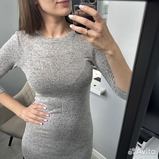 Платье миди stradivarius