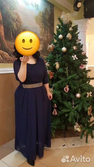 Вечернее платье в пол plus size 52-54р Новогодние