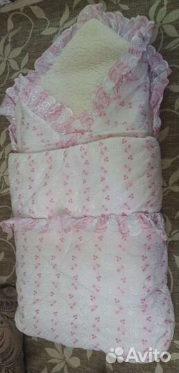 Одеяло конверт на овчине на выписку