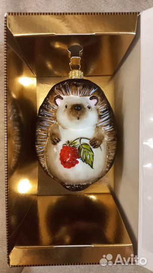 Ёлочная игрушка Ёжик с малинкой от Ариель