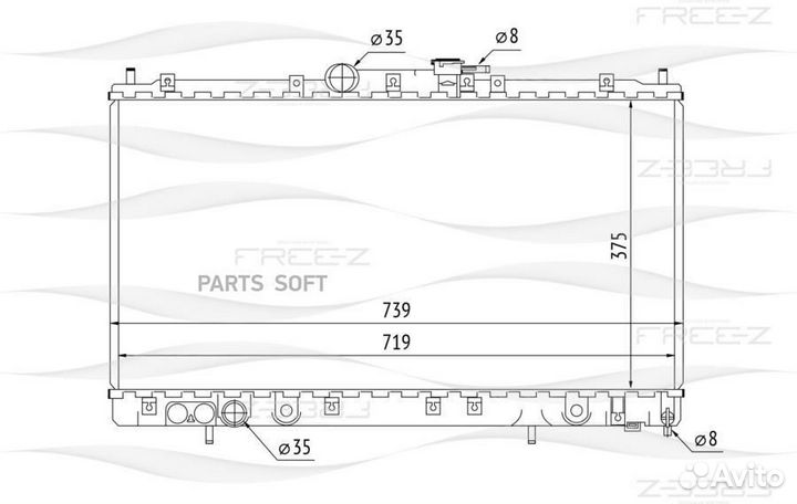Радиатор охлаждения mitsubishi Galant 96- MR212454